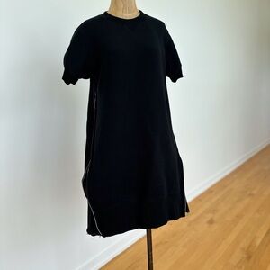 Sacai Blue A-Line Mini Dress Crew Neck